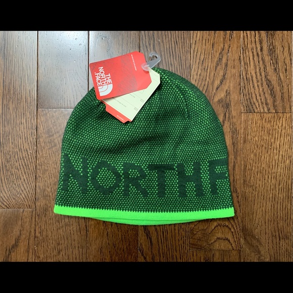 north face green beanie